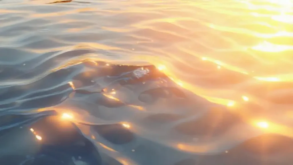 Luz dorada sobre el agua