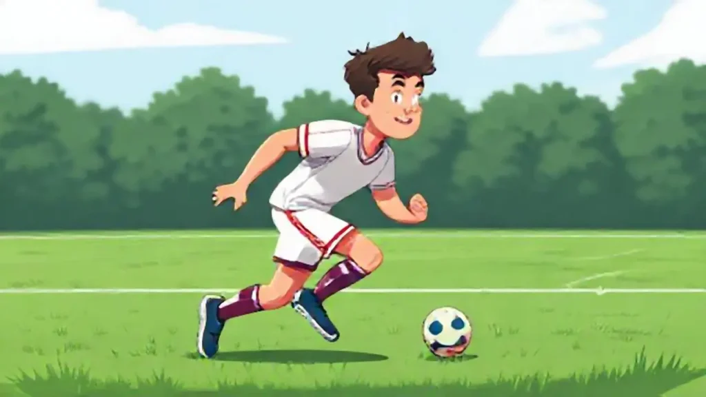 Atleta en campo verde