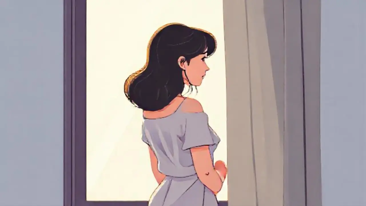 Mujer pálida junto a la ventana