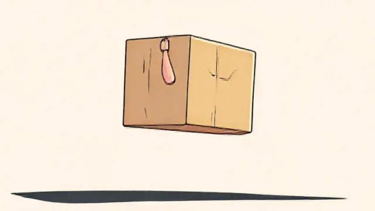 Hombre levanta una caja pesada