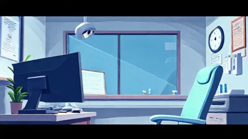 Pantalla de la oficina del médico