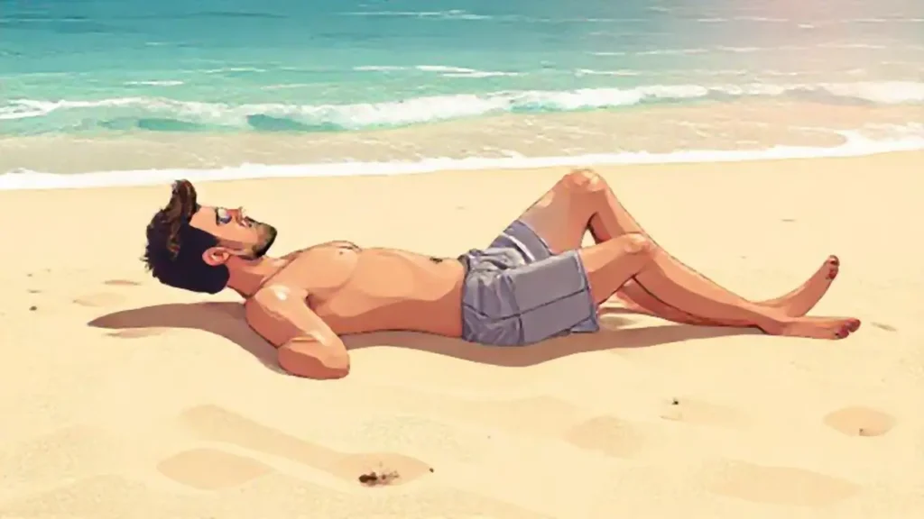 Hombre en la playa