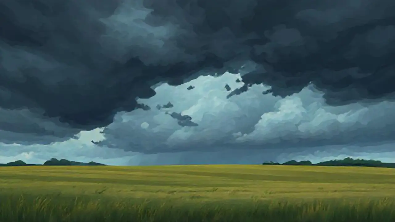 Nubes oscuras sobre el campo