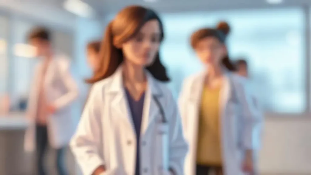 Un médico difuminado
