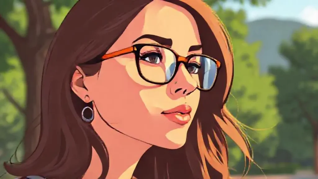Mujer con gafas al aire libre