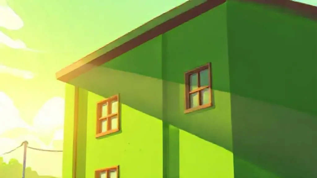 Edificios verdes con luz solar