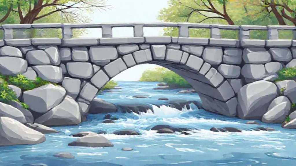 Puente de piedra sobre el agua