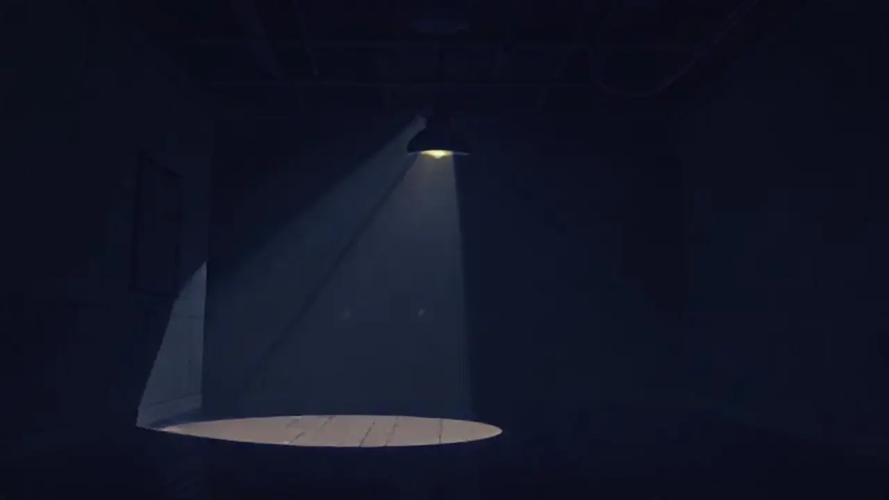 Oscuridad con luces parpadeantes