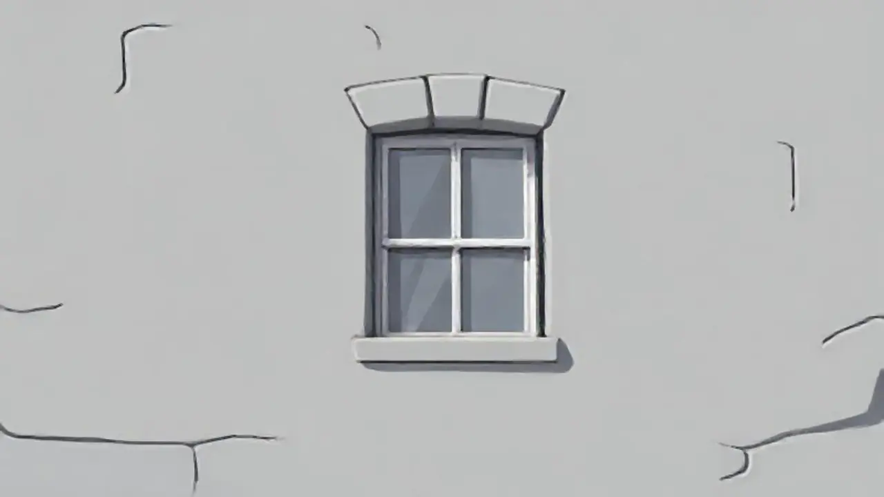 Edificio gris con ventana