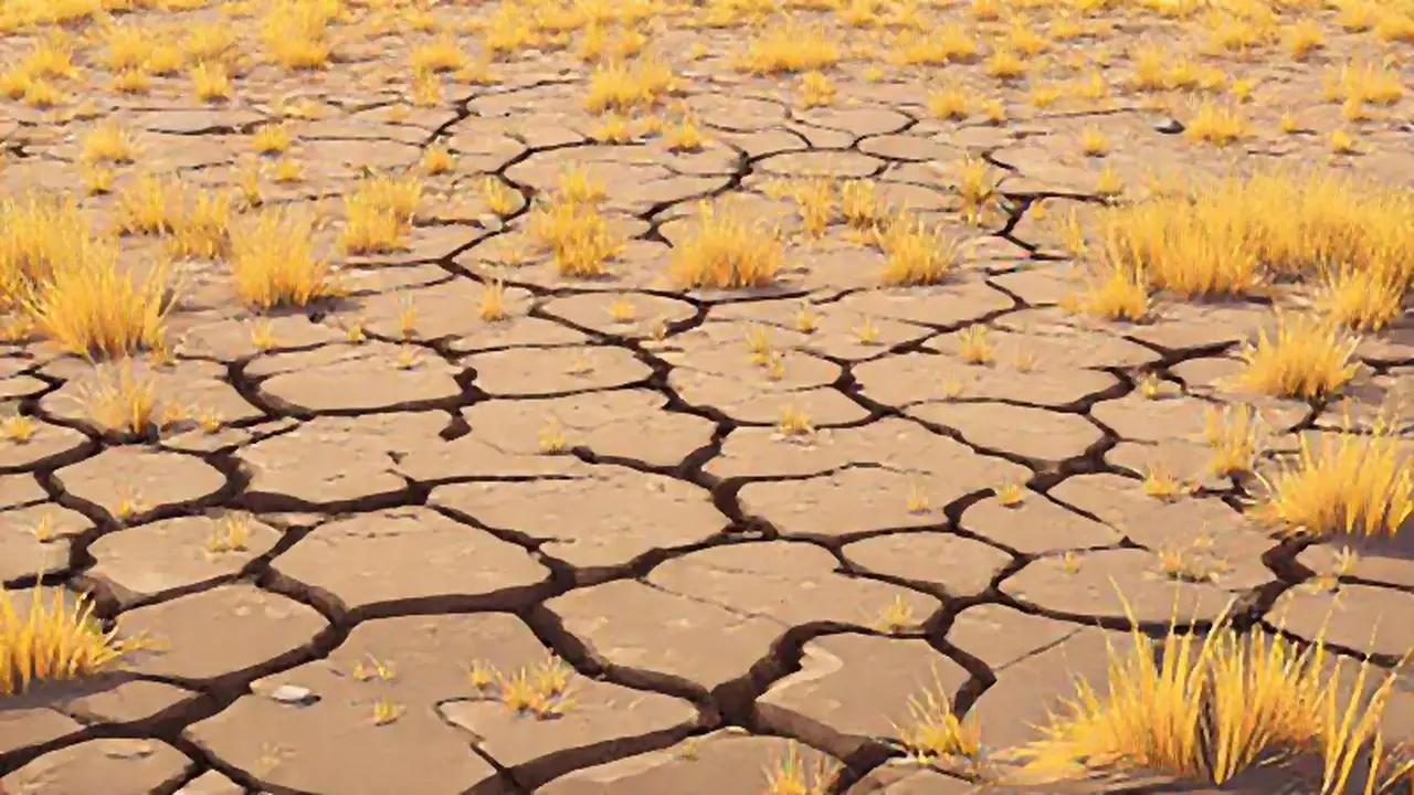 Tierra árida y quebradiza