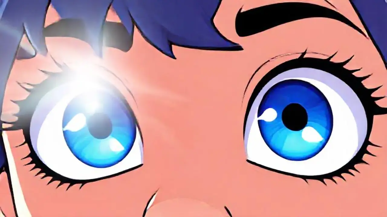 Ojos azules contemplan la luz