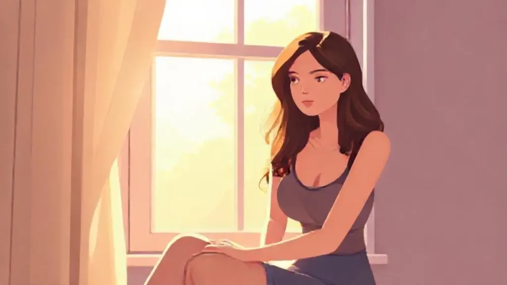 Mujer junto a la ventana