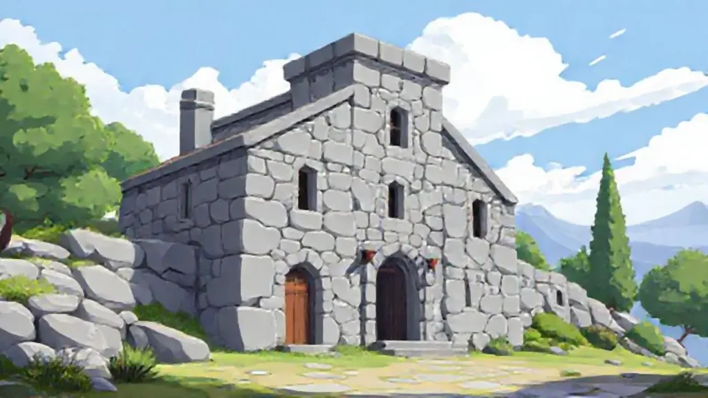 Edificio de piedra gris al aire libre