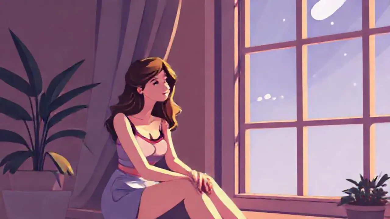 Mujer junto a la ventana
