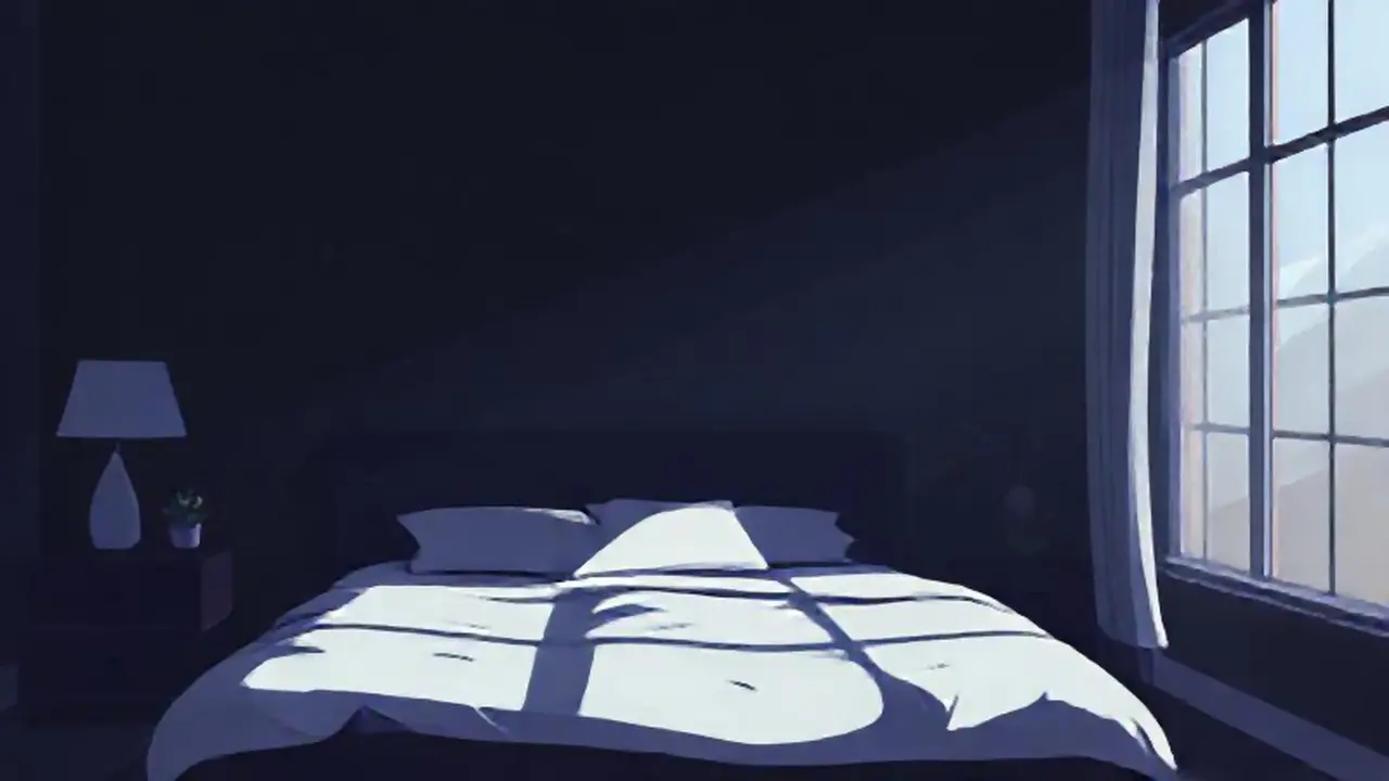 Habitación oscura con tenue luz