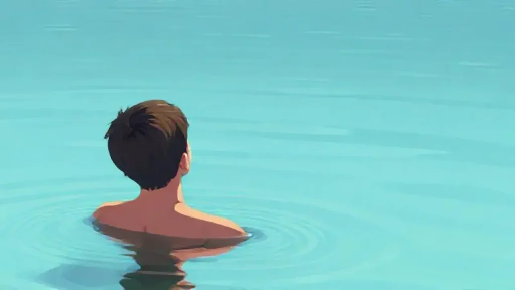 Alguien mira el agua tranquila