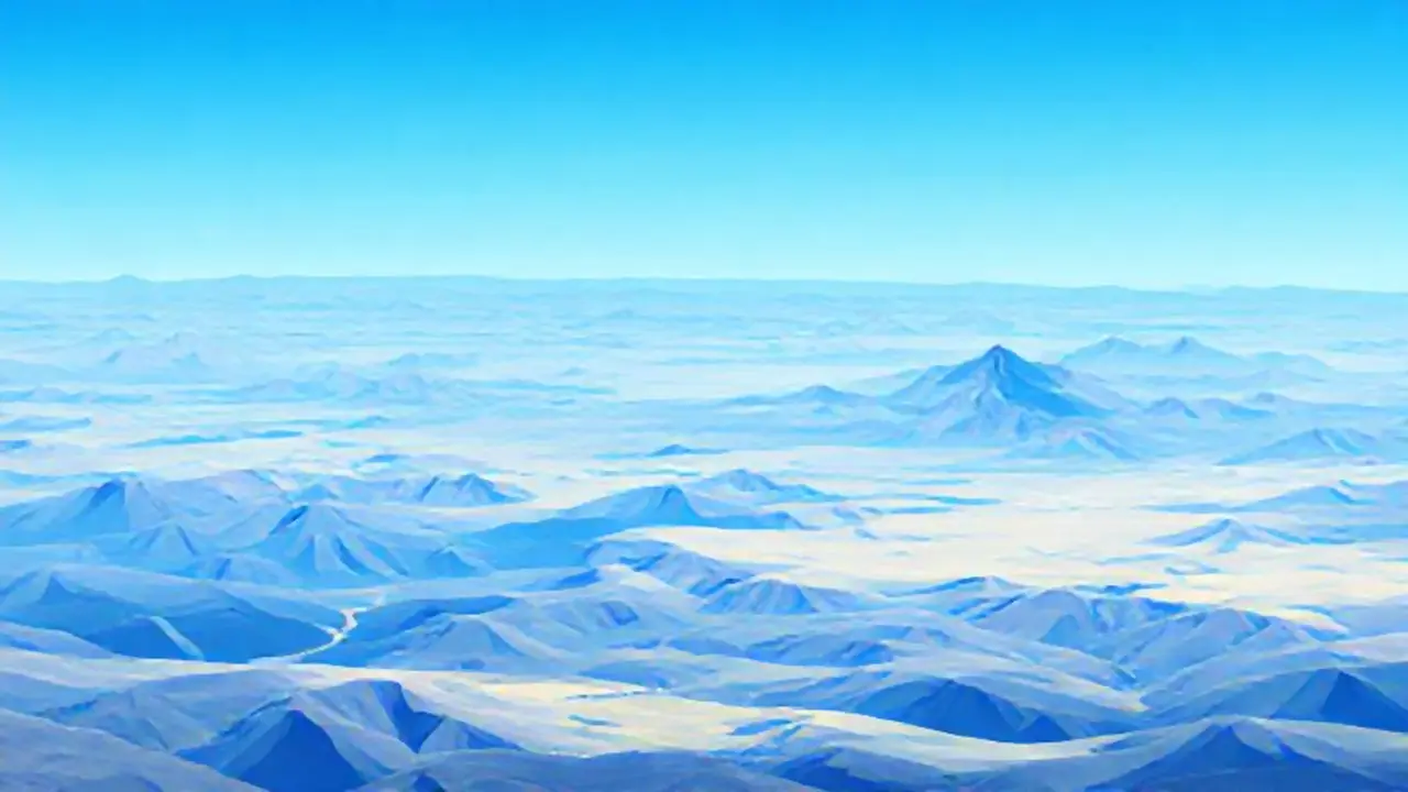 El azul se extiende sobre el paisaje
