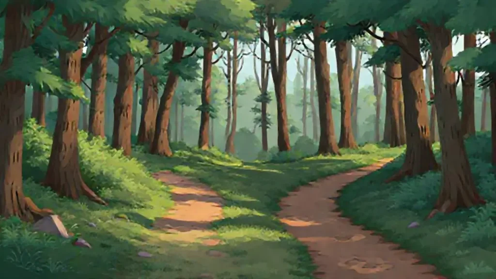 Dos caminos se separan en el bosque