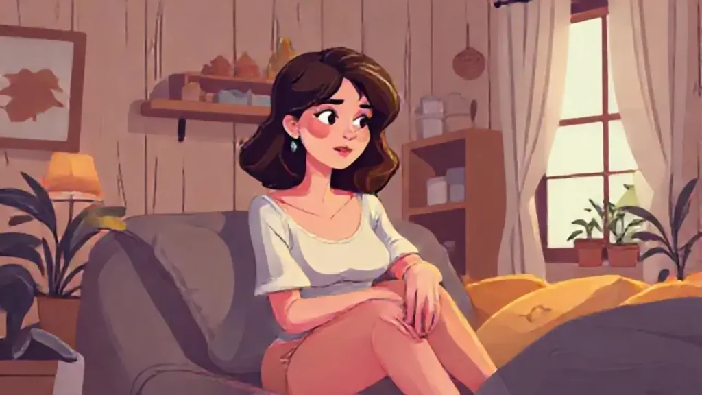 Mujer en una habitación acogedora