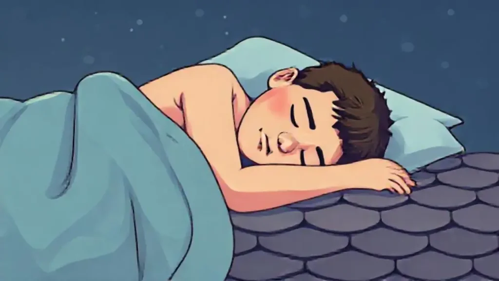 Alguien duerme junto a una báscula