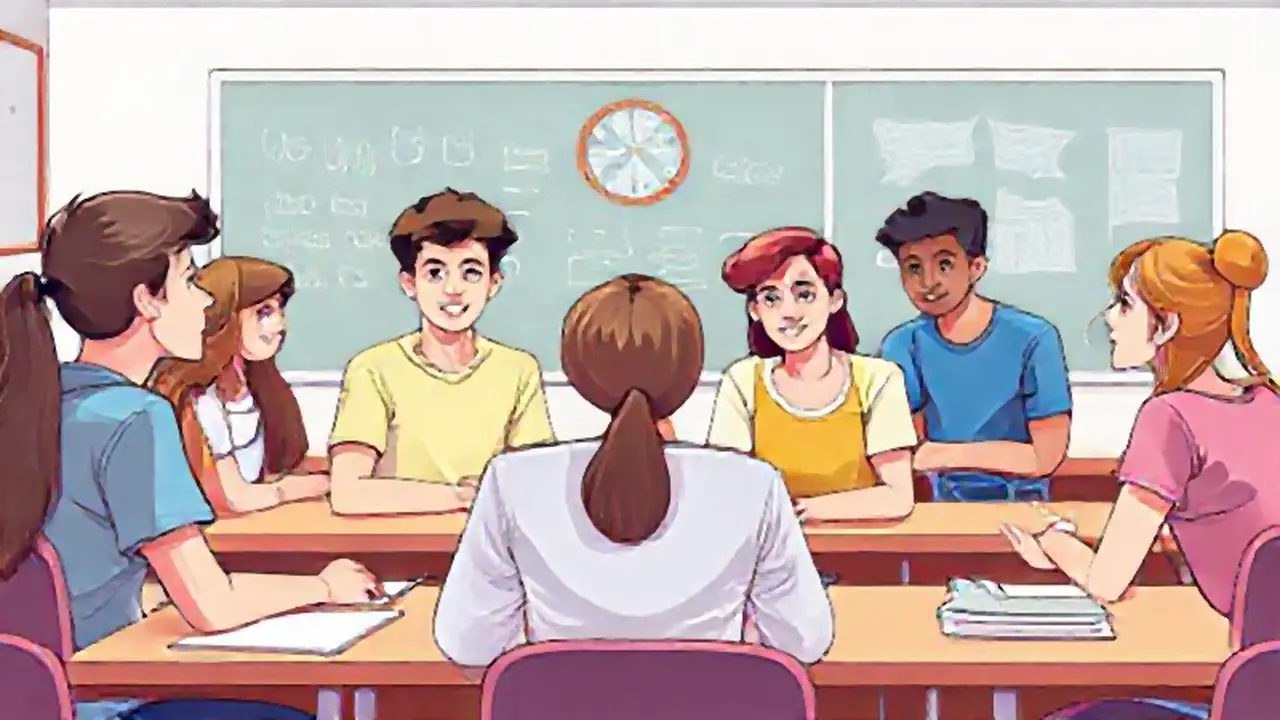 Estudiantes en clase